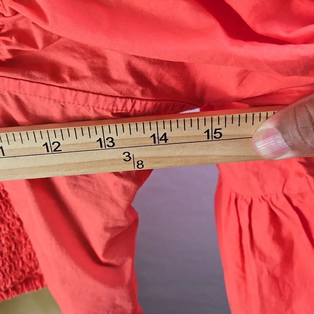 Free People Women's Coral Bell Sleeves Tie In Front Crop Top‎ XS